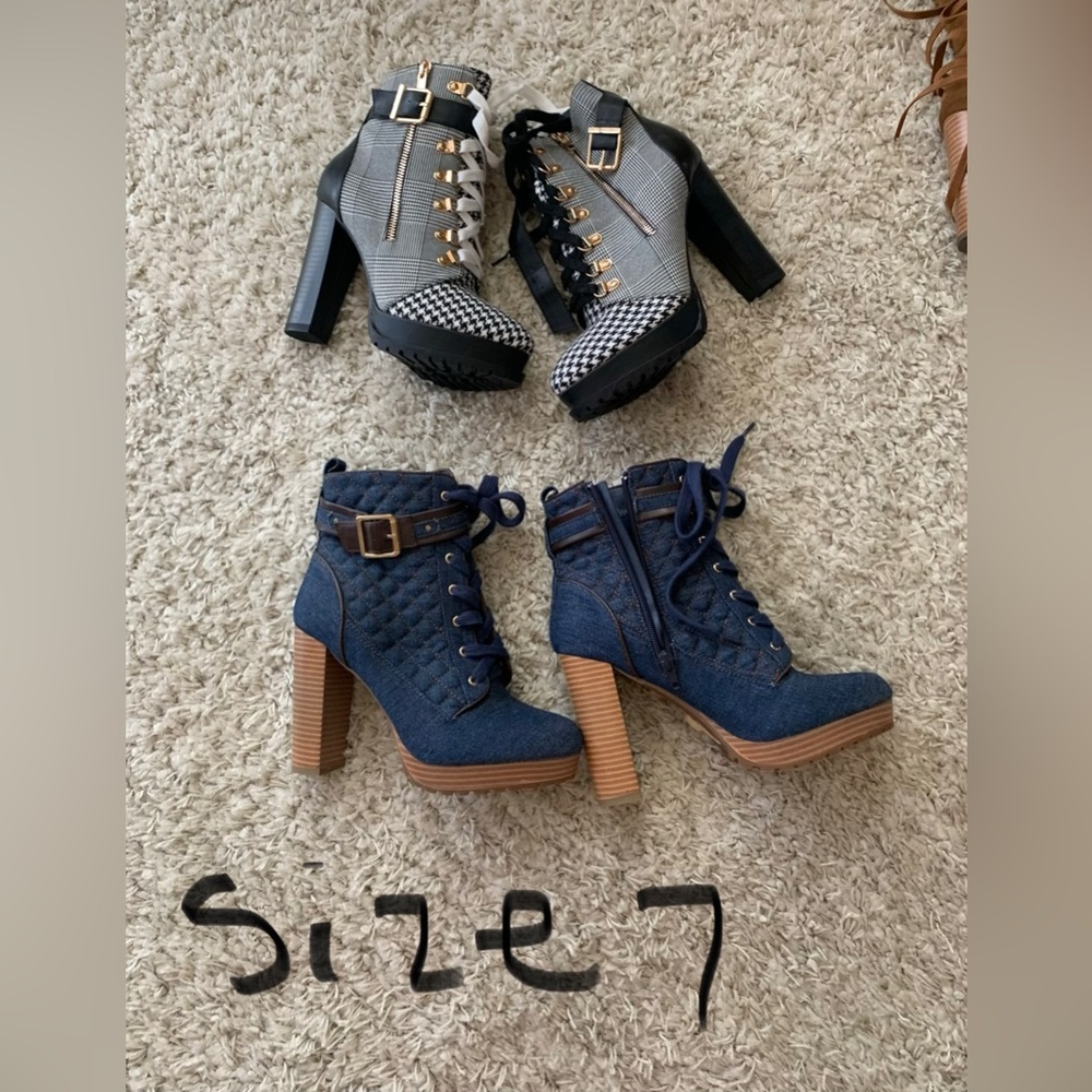 Unknown Brand/Size 7 both, high suede tassel boots